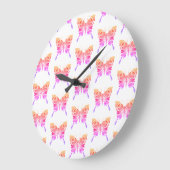バタフライ、春伝令。 ラージ壁時計 (傾斜)