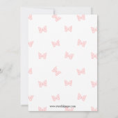 バタフライ/水玉模様·ガール·ピンクの誕生発表 案内状 (裏面)