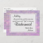 バタフライ – 私の花嫁のメイドになってくれるか？ インビテーションポストカード (正面/裏面)