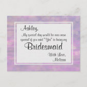 バタフライ – 私の花嫁のメイドになってくれるか？ インビテーションポストカード (正面)