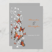 バタフライ·結婚式招待状発表 招待状 (正面/裏面)