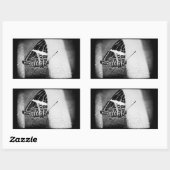 バタフライ 長方形シール (シート)