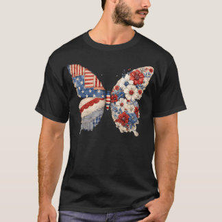 バタフライ 1776-2026 250周年 アメリカ 250th 4th tシャツ