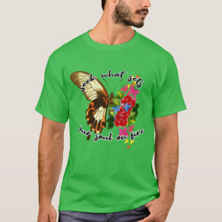 バタフライ 70年代 レトロ サブリメーション モチベーション 家族 Tシャツ