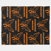 バタフライ/Awareness...RSD/CRPS フリースブランケット (正面(横))