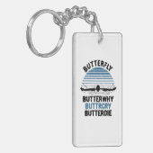 バタフライ Butterwhy 水泳ギフト キーホルダー (正面左)