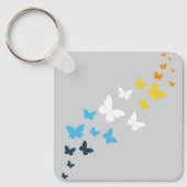 バタフライAroAceプライド- AroAce国旗の色 キーホルダー (正面)