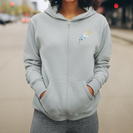 バタフライAroAceプライド- AroAce国旗の色 パーカ