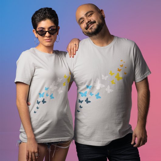 バタフライAroAceプライド- AroAce国旗の色 Tシャツ