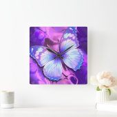 バタフライB1クロックオプション スクエア壁時計 (ホーム)