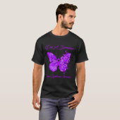 バタフライIは生存者ターナー症候群認識度 Tシャツ (正面フル)