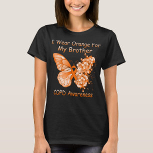 バタフライI衣服オレンジfor My Brother COPD Tシャツ