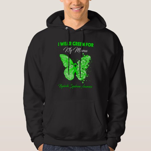 バタフライI衣服グリーンfor My Mama Nephrotic Syndr パーカ (正面)