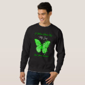 バタフライI衣服グリーンfor My Son Lyme Disease Awa スウェットシャツ (正面フル)