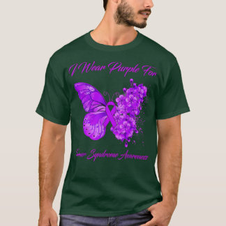 バタフライI衣服パープルforターナー症候群アワーン Tシャツ