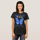 バタフライI衣服ブルーfor My Daddy Apraxia Tシャツ (正面フル)