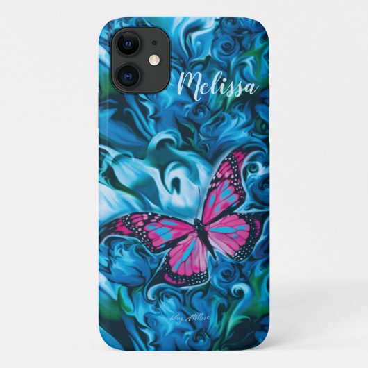 バタフライiPhoneケース Case-Mate iPhoneケース (裏面)