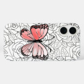 バタフライiPhoneケース Case-Mate iPhoneケース (裏面 (横))