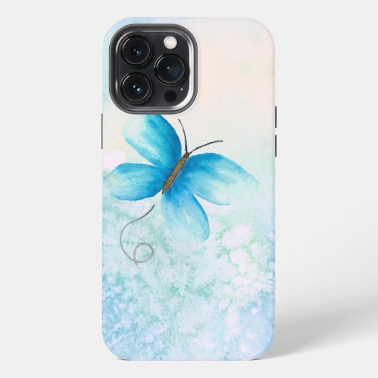 バタフライiPhoneケース iPhoneケース (裏面)