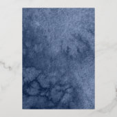 バタフライSweet sixteenダークブルードレスシルバー 箔招待状 (裏面)