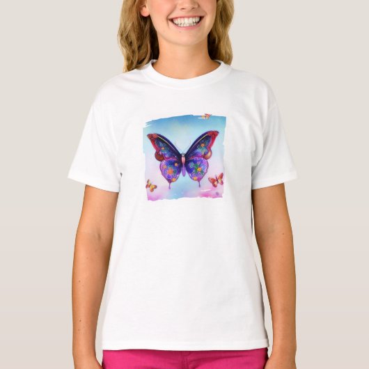 バタフライTシャツ Tシャツ (正面)