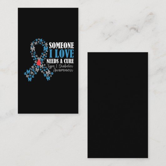 バタフライT1D糖尿病認識度糖尿病支援 名刺 (正面/裏面)