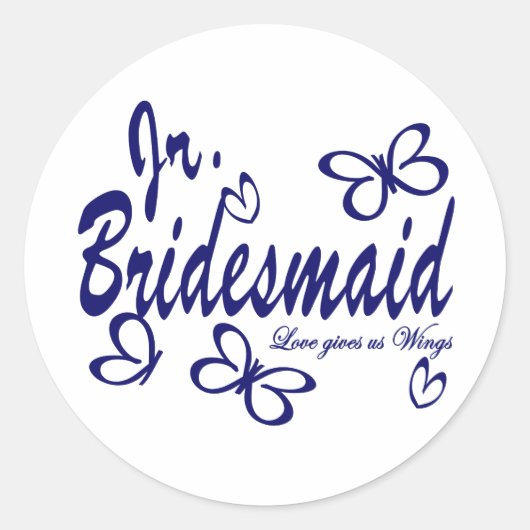 バタフライWedding/Jr.Bridesmaid ラウンドシール (正面)