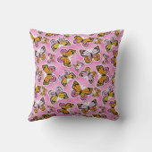 バタフライY2Kバイブオレンジ クッション (裏面)