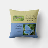 バタフ感動的ォロー引用文 クッション (裏面)