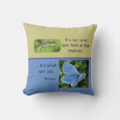 バタフ感動的ォロー引用文 クッション (正面)