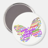 バタフ感動的ロエレガントラベル雲 マグネット (正面/裏面)