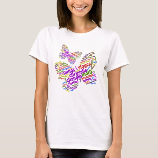 バタフ感動的ロエレガントラベル雲 Tシャツ (正面)