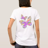 バタフ感動的ロエレガントラベル雲 Tシャツ (裏面)