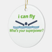 バタフ素晴らしローク泳ぐ人のギフト! セラミックオーナメント (左)