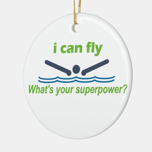 バタフ素晴らしローク泳ぐ人のギフト！ セラミックオーナメント (左)