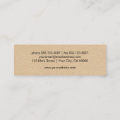 バタフ素朴ロのロシンプルゴ スキニー名刺 (裏面)