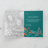 バタフ結婚ィー婚約記念日 サンキューカード (内部)