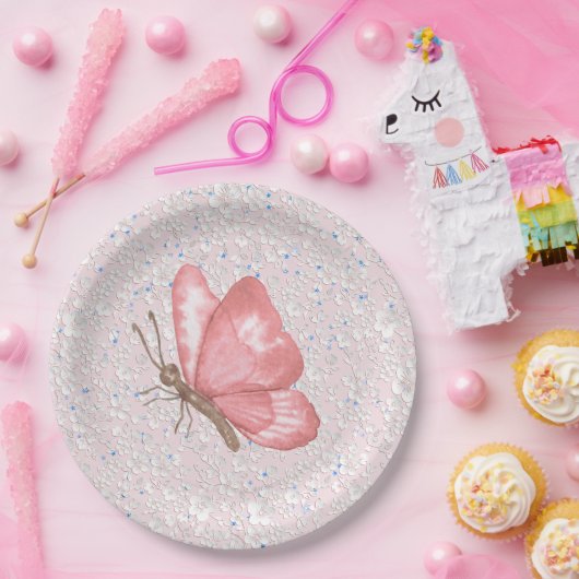 バタフ絵を描ィー紙プレート ペーパープレート (パーティー)