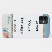 バタフ縁どロ(青) Case-Mate iPhoneケース (裏面(横))