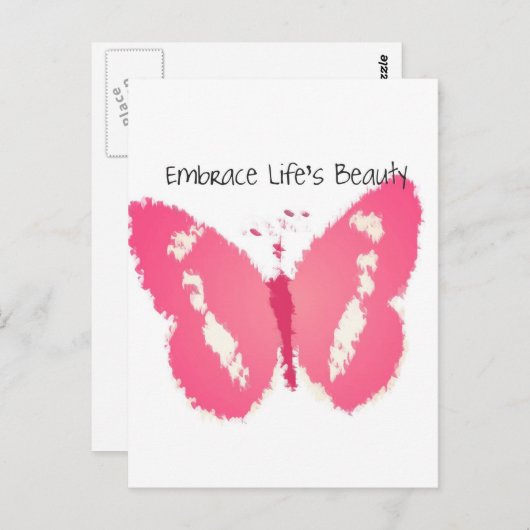 バタフ色彩の鮮やかィー美しい ポストカード (正面/裏面)