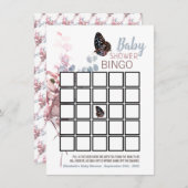 バタフ葉ィースエレガント、ベビーシャワービンゴ (正面/裏面)