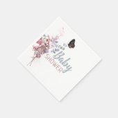 バタフ葉ィースエレガント、ベビーブシャワー スタンダードカクテルナプキン (角)