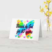 バタフ賛美ライバイゴッド60th誕生日デザイン カード (黄色い花)