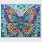 バタフ鮮やかィー5Dダイアモンド絵画ズキットDIYアート ラッピングペーパー (フラット)