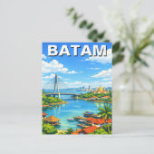 バタム島インドネシア旅行 ポストカード (スタンド正面)