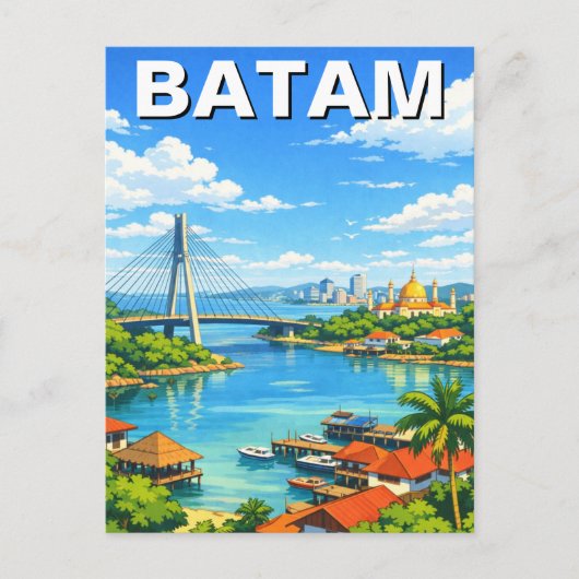 バタム島インドネシア旅行 ポストカード (正面)