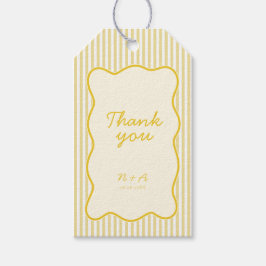 バタモダンーイエロー結婚ズ ギフトタグ