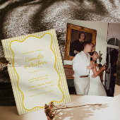 バタモダンーイエロー結婚式招待状 招待状