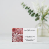 バタユニークフライモザイクモーブカラー 名刺 (スタンド正面)