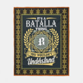 バタラ的な事で分からないんだ フリースブランケット (正面)